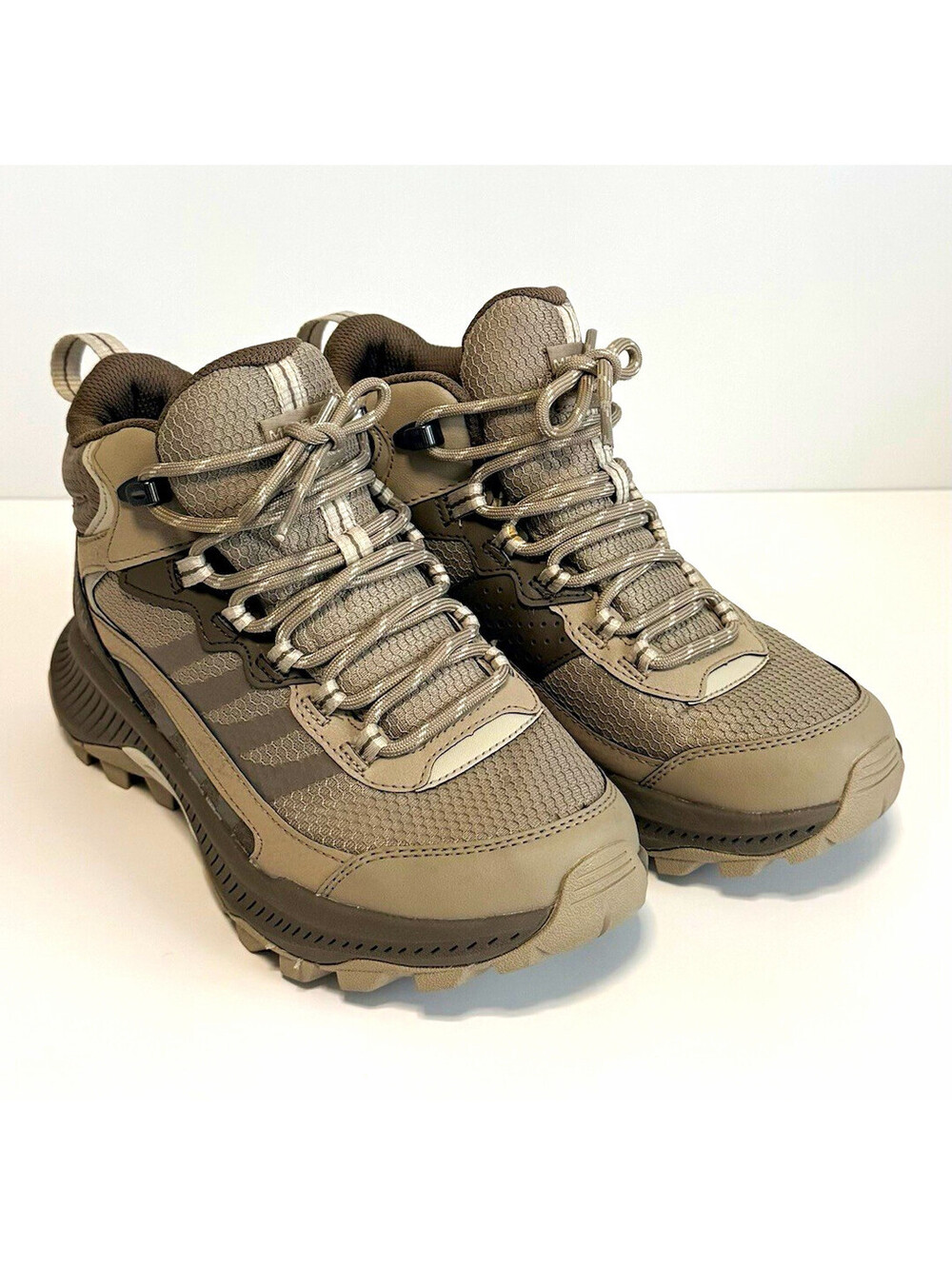 Merrell Speed Strike 2 Mid Waterproof Hiking Boots Womens Size 6 Stone New